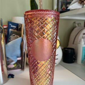 Starbucks Rosegold diamond Pink Tumbler